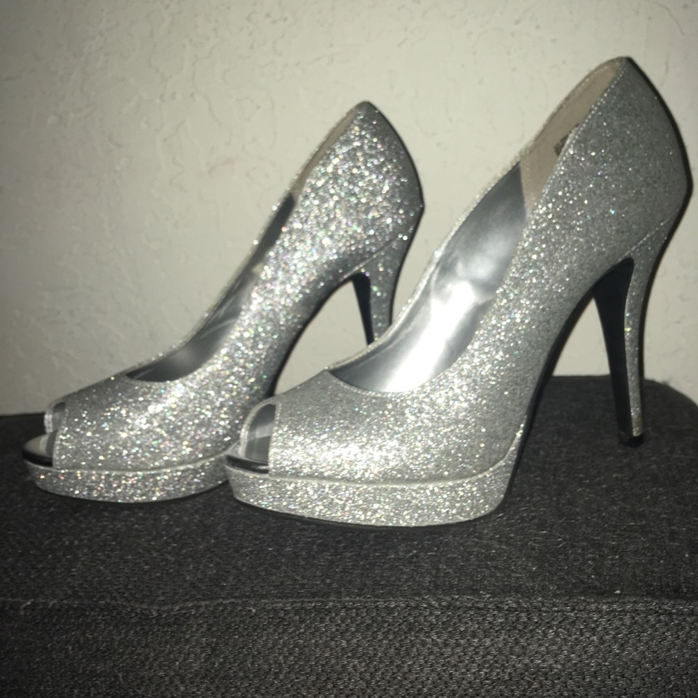 Silver High Heels